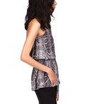 Michael Michael Kors One-Shoulder Snake-Print Tunic, Size XXS