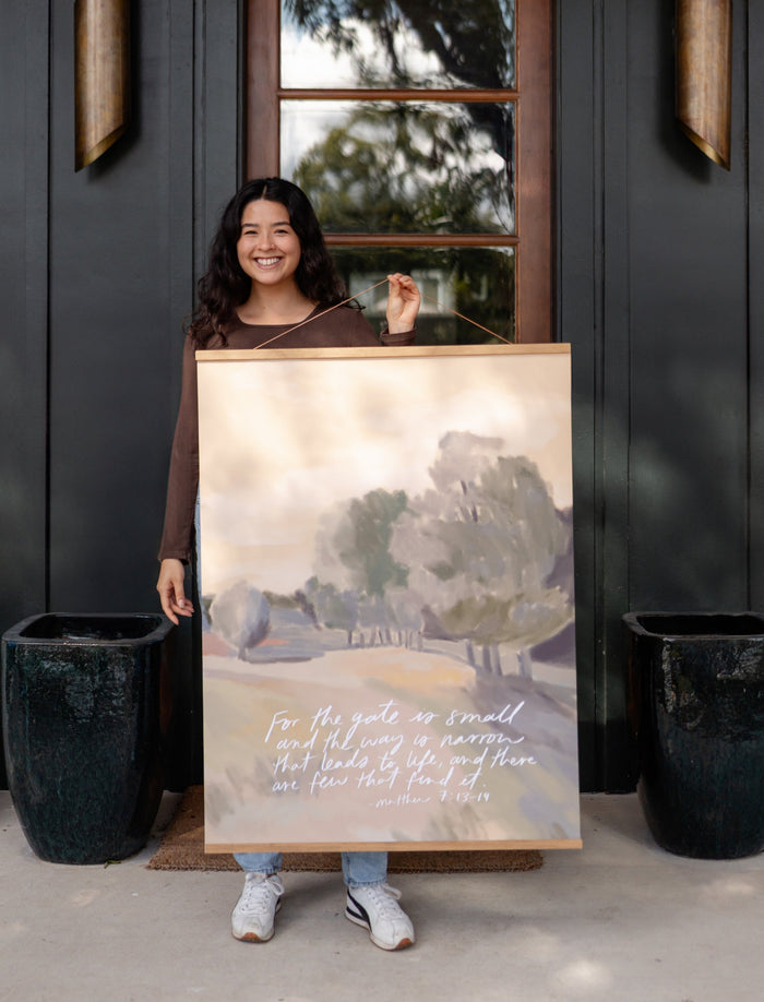 Large Poster: For the gate is small