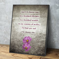 And I'd Choose You In A Hundred Lifetimes Canvas Wall Art, Couples Art, Anniversary Gift, Romantic Art, Romantic Gifts