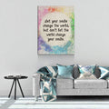 Let Your Smile Change The World Canvas Wall Art, Motivational Art, Inspirational Wall Art, Home Decor, Abstract Decor, Gift Art