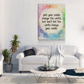 Let Your Smile Change The World Canvas Wall Art, Motivational Art, Inspirational Wall Art, Home Decor, Abstract Decor, Gift Art