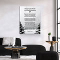 Stopping By Woods On a Snowy Evening Canvas Wall Art, Robert Frost Poem, 1922 Poem, Light Version