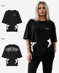 G West Womens Oversized Chicago Arch Logo Tee