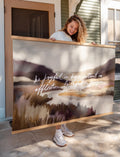 Large Canvas with Banner Wood: Be Joyful in Hope