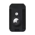 iPhone Black Leather Wallet Case with AirTag Holder & Stand - MagSafe | Indy Series