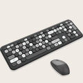 Wireless Keyboard and Mouse Combo - Full-Size Keyboard Black/Gray Keys
