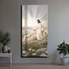 Jesus Protects The Lamb From Wolves Faith Wall Art XII