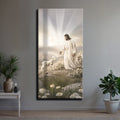 Jesus Protects The Lamb From Wolves Faith Wall Art XII