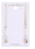 Unwritten Gold Flash Plated Leaf Design 27in Glasses or Face Mask Chain