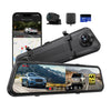 M4 2CH Mirror Dash Cam, 4K+2.5K, 12" IPS Touchscreen
