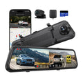 M4 2CH Mirror Dash Cam, 4K+2.5K, 12" IPS Touchscreen