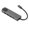 SaharaCase 5-in-1 USB-C Hub with Ethernet – Multiport Adapter with 4K HDMI, 100W PD Charging, and RJ45 – For MacBook & PC