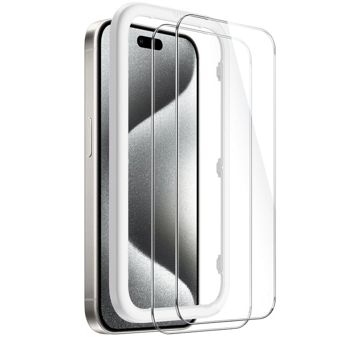 iPhone 15 Pro Max Tempered Glass Screen Protector - 2-Pack, Anti-Fingerprint | ZeroDamage
