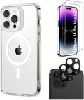 Protection Kit Bundle: Hybrid-Flex Hard Shell Case with Tempered Glass Screen and Camera Protector - iPhone 14 Pro Max
