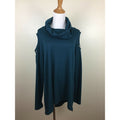Belldini Womens Cut Out Sleeve Back Cowl Neck Shirt, 2X
