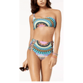Bar lll Women Sunburst One Shoulder Bandeau Bikini Top Swimsuit, Size XL