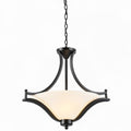 Z-Lite 703SFC-MB Lagoon Three Light Pendant, Steel Frame, Matte Black Finish