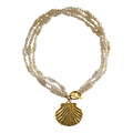 AQUA PEARL SHELL NECKLACE