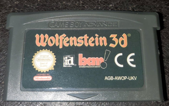 Wolfenstein 3D GBA Video Game Cartridge Game Boy Advance 2002