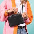 Leather Fanny Pack - Black