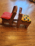 Ma's & Pa's Chair & Rocking Chair for doll house