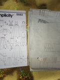 SIMPLICITY 5582 Renaissance  Costume Pattern P5 12 14 16 18 Partially cut to s18
