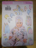 Butterick sewing pattern #5713 Baby jacket ,overall, Hat, pants, mitten NB S & M