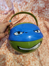 Leonardo TMNT Teenage Mutant Ninja Turtle Viacom  Candy Carry Bucket  Halloween