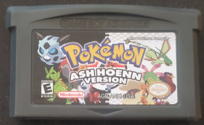 Pokemon Ash Hoenn GBA Video Game Rare GameBoy Advance Custom ROM