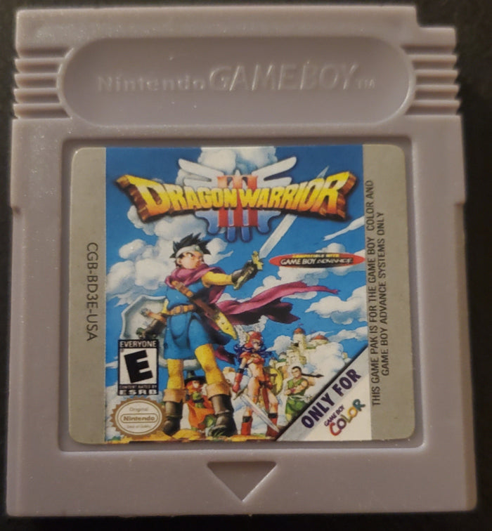 Dragon Warrior 3 Gameboy Color GBC Video Game Catridge 2001