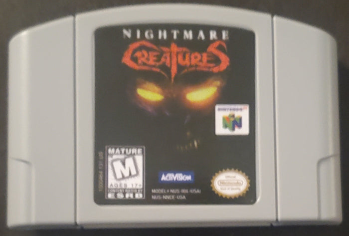 Nightmare Creatures N64 Nintendo 64 Video Game Cartridge 1997