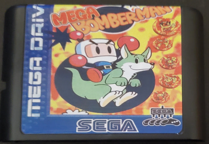 Mega Bomberman Sega Genesis Mega Drive Video Game Cartridge 1994