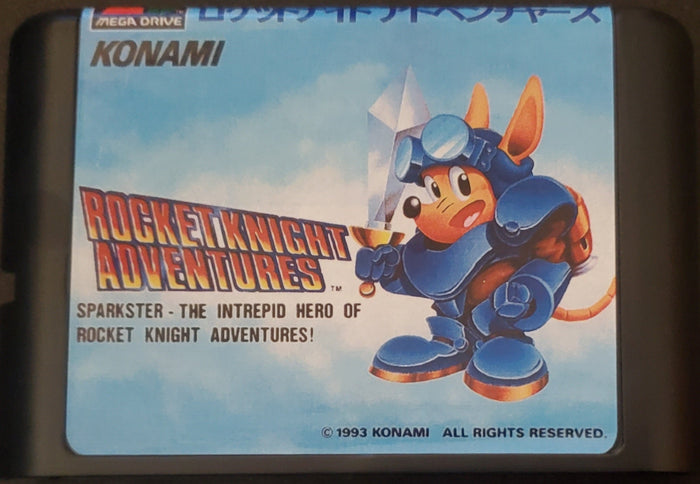 Rocket Knight Adventures Sega Genesis Mega Drive Video Game Cartridge