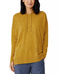 Eileen Fisher Organic Cotton Linen Slub Hooded Top in, Size Small
