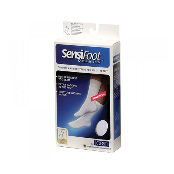 Jobst Sensifoot Diabetic Sock Crew Black Medium