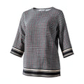 NY Collection Printed Tunic 3/4 Sleeve , Size Petite Medium Bicolor