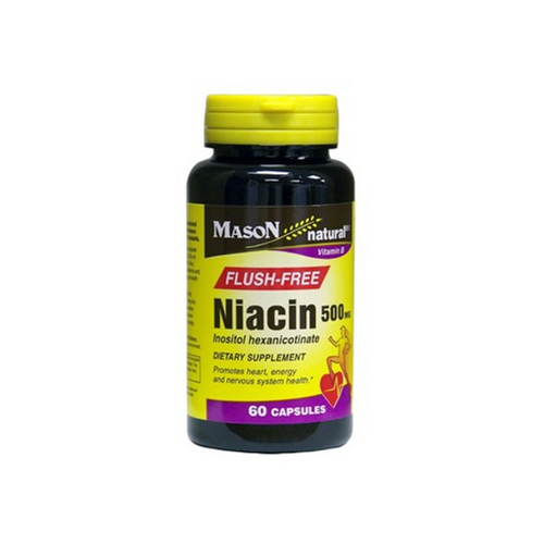 Mason Natural Niacin Flush-Free 500 mg – 60 Capsules