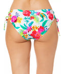 Salt + Cove Juniors Retro Hibiscus Lace-up Hipster Bikini Bottoms