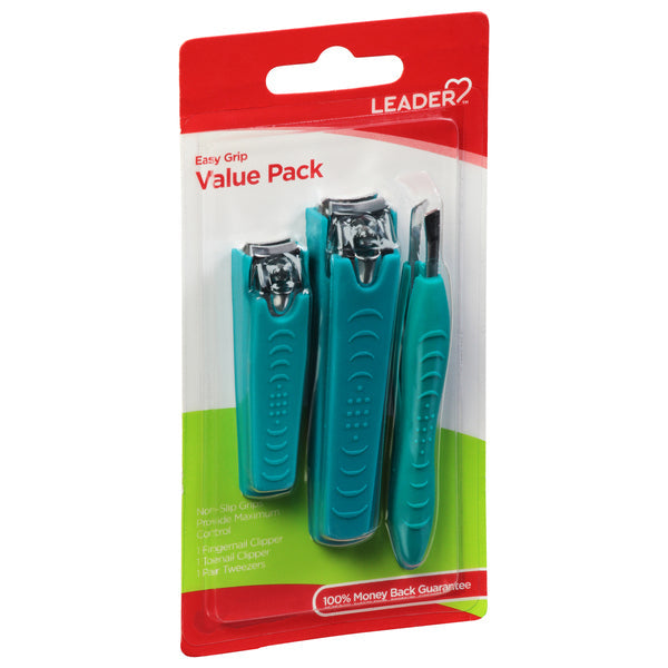 Leader® Easy Grip Clipper & Tweezers Value Pack
