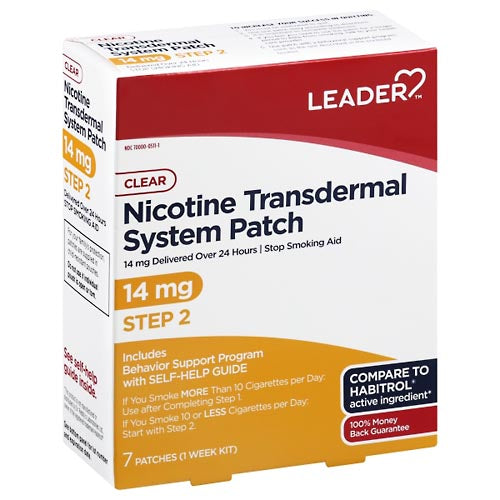 Leader Nicotine Transdermal System Patch 14Mg/24Hr 7Ct