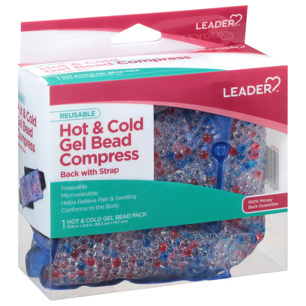 Leader™ Hot & Cold Gel Bead Compress – Back (with Strap)