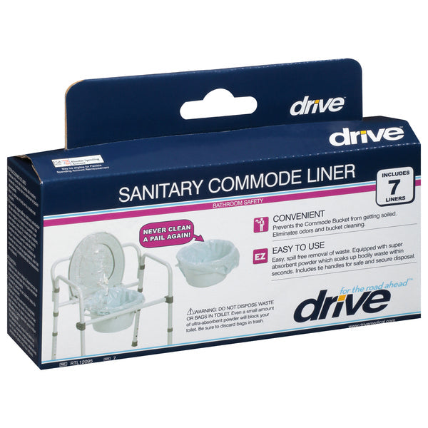Drive Medical® Commode Pail Liners – Disposable with Absorbent Pad