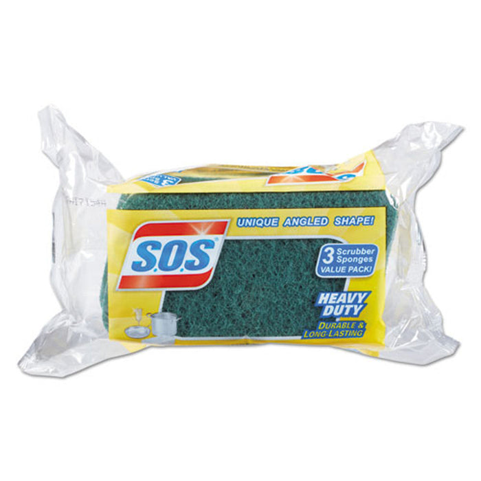 SOS Scrubber Sponge, Heavy Duty, Value Pack 3 Sponges