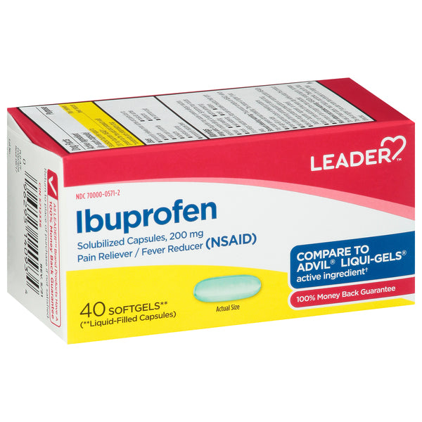 Leader™ Ibuprofen 200 mg Liquid-Filled Softgels