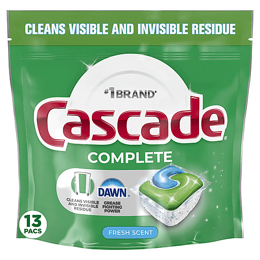 Cascade Complete Dishwasher Detergent, Fresh Scent, Actionpacs