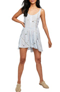 Free People Give a Little Mini Slip, Bluebird Combo, Medium