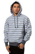 Champion Mens Striped Long Sleeve Fleece Hoodie