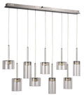 Trans Globe 9-Light Polished Chrome LED Island Pendant with Clear Glass