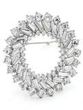 Charter Club Silver-Tone Multi-Crystal Wreath Pin