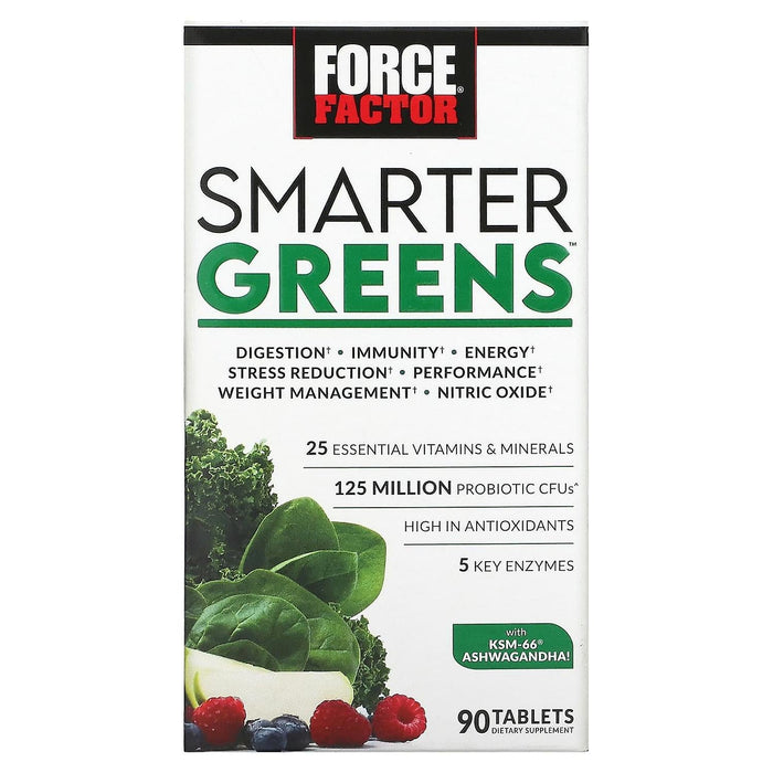 Force Factor Smarter Greens – Daily Superfood &amp; Vitality Formula (90 Tablets)